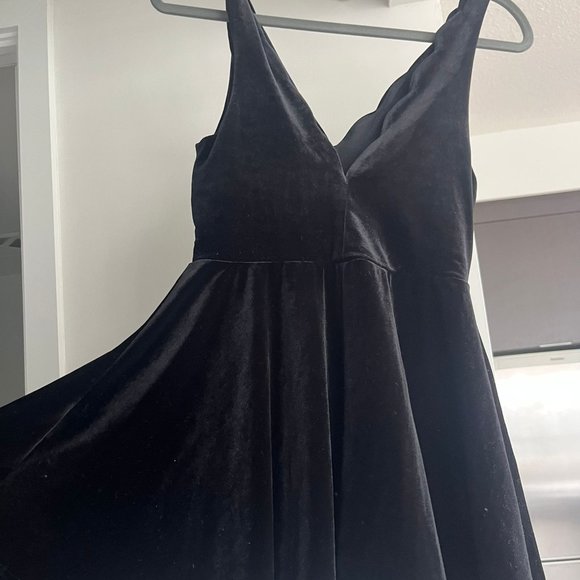 Velvet Black Romper - Picture 1 of 4